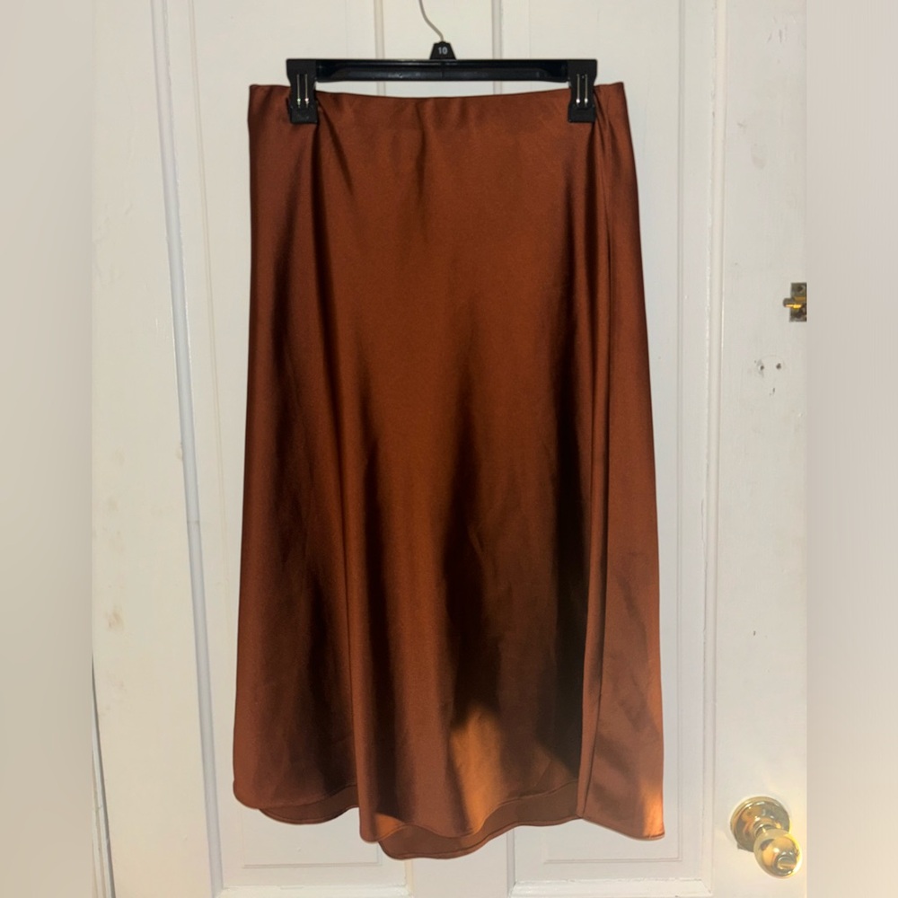 The drop women’s satin midi skirt